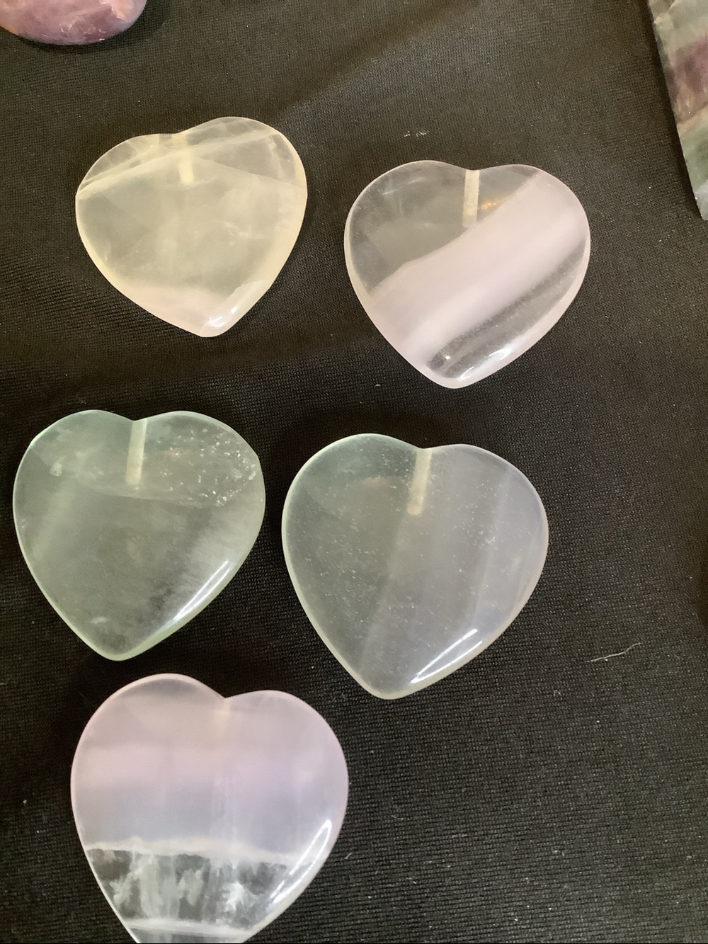 Fluorite heart bundle 5 pcs